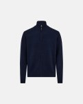 Strik 'full zip', Uld, Navy
