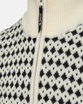 Pullover 'half zip', 100% uld, Beige