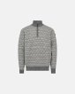 Pullover 'half zip'| 100% uld | Grå - Dovre