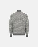 Pullover 'half zip', 100% uld, Grå