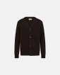 Strik cardigan 'kyle' | Uld | Brun - Resteröds