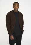Strik cardigan 'kyle' | Uld | Brun -Resteröds