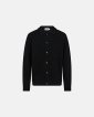 Strik cardigan 'dean' | Uld | Sort - Resteröds