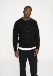 Strik cardigan 'dean' | Uld | Sort -Resteröds