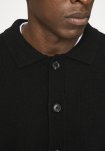 Strik cardigan 'dean' | Uld | Sort -Resteröds
