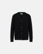 Strik cardigan 'kyle' | Uld | Sort - Resteröds