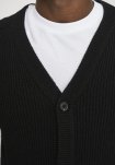 Strik cardigan 'kyle' | Uld | Sort -Resteröds