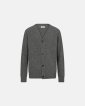Strik cardigan 'kyle' | Uld | Grå melange - Resteröds