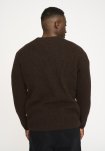 Strik pullover 'michael' | Uld | Brun -Resteröds