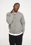 Strik cardigan 'dean' | Uld | Grå melange -Resteröds