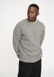 Strik pullover 'michael' | Uld | Grå melange -Resteröds