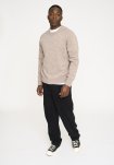 Strik pullover 'lean' | Uld | Sand -Resteröds