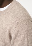 Strik pullover 'lean' | Uld | Sand -Resteröds