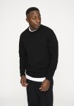 Strik pullover 'lean' | Uld | Sort -Resteröds
