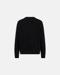 Strik pullover 'lean' | Uld | Sort -Resteröds