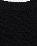 Strik pullover 'lean' | Uld | Sort -Resteröds