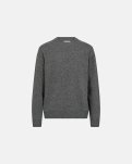 Strik pullover 'lean' | Uld | Grå melange -Resteröds