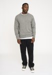 Strik pullover 'lean' | Uld | Grå melange -Resteröds