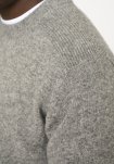 Strik pullover 'lean' | Uld | Grå melange -Resteröds