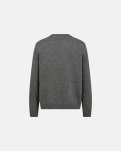 Strik pullover 'lean' | Uld | Grå melange -Resteröds