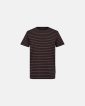 T-shirt "o-neck" | Bambusviskose | Brun/sort - Resteröds