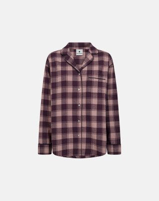 Pyjamasskjorte | 100% økologisk bomuld | Rødternet -JBS of Denmark Women