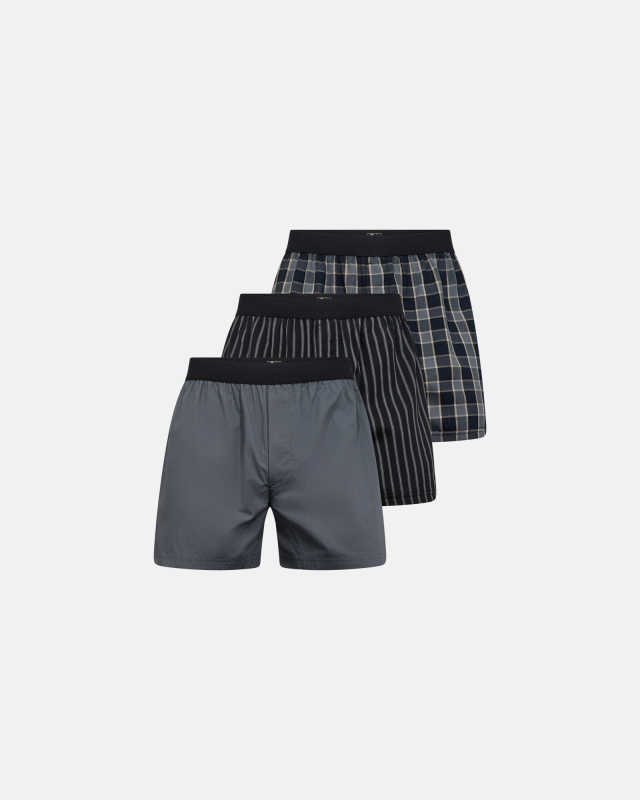 Boxershorts 3-pak | 100% bomuld | Multifarvet