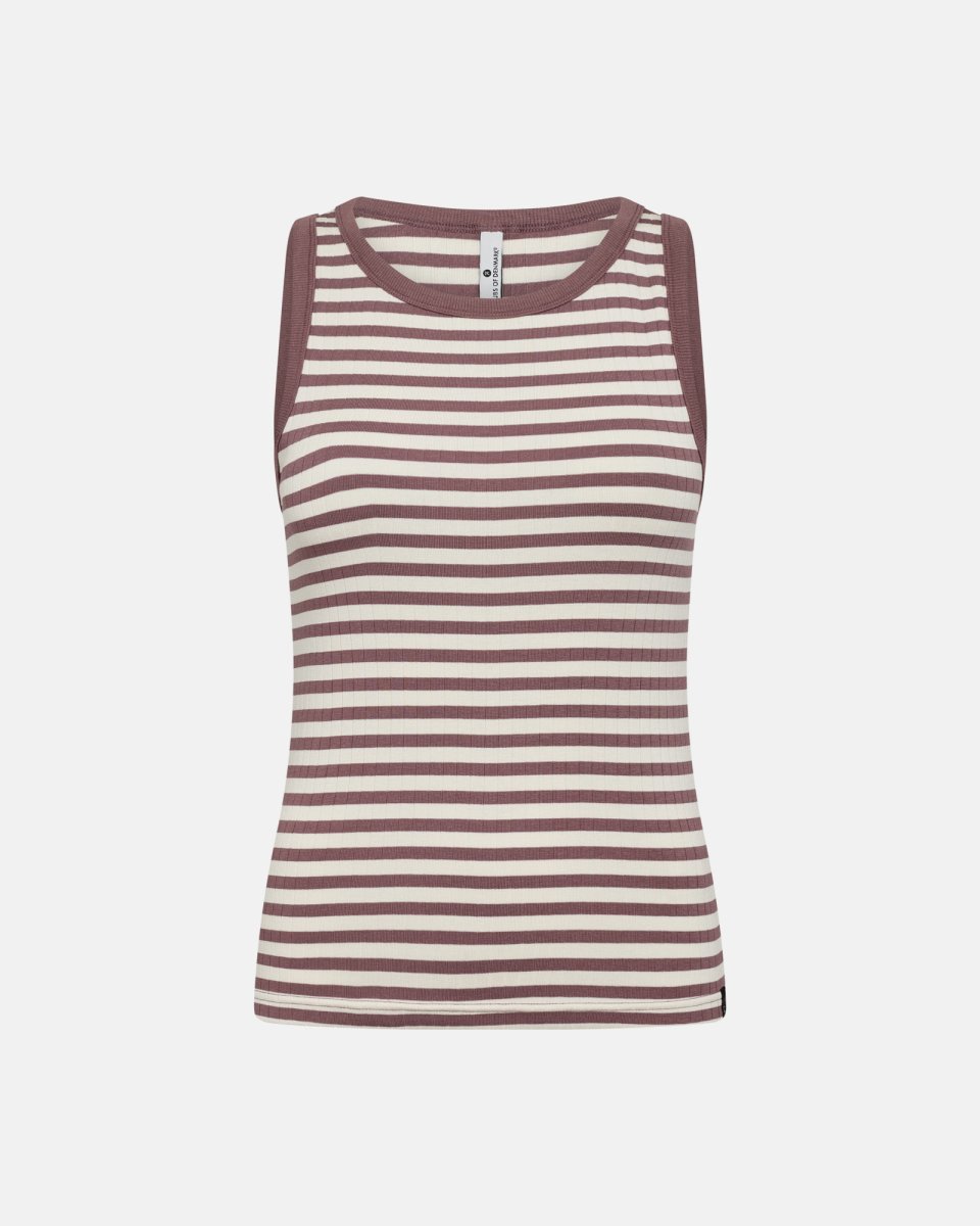 JBS of Denmark Women Rib tanktop | Bambusviskose | Rosa stribet - S
