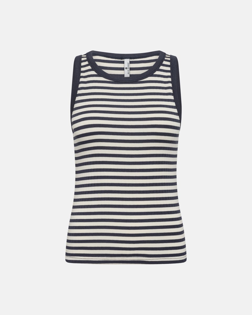 JBS of Denmark Women Rib tanktop | Bambusviskose | Blåstribet - S