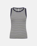 Rib tanktop, Bambusviskose, Blåstribet