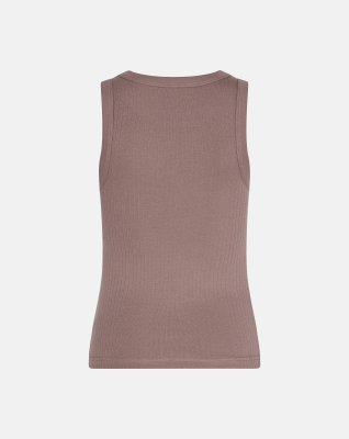 Rib tanktop  | Bambusviskose | Brun -JBS of Denmark Women