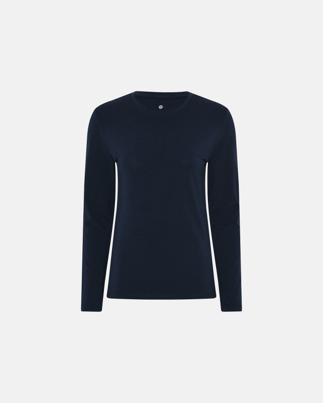 Langærmet t-shirt | Bambusviskose | Navy