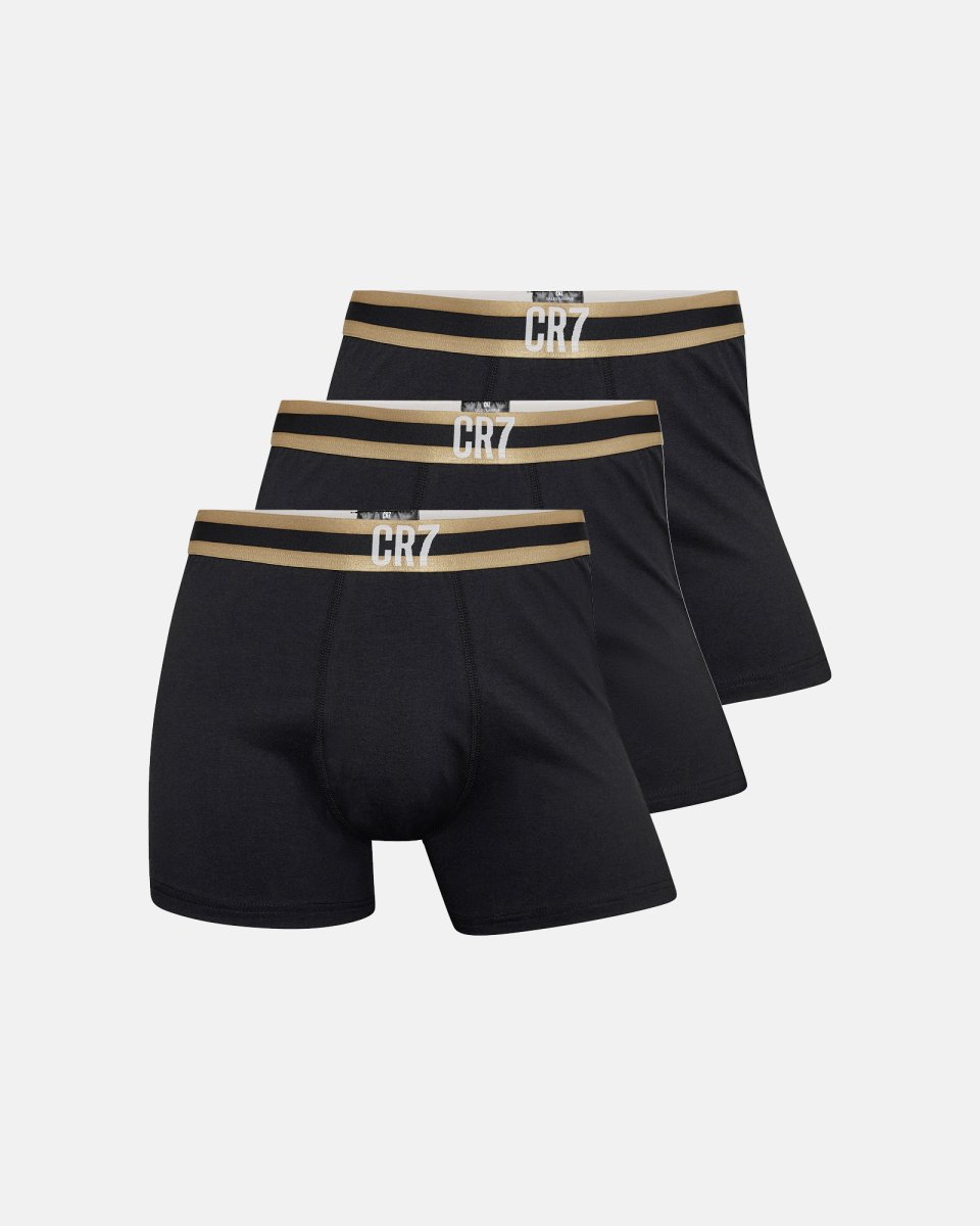 CR7 Trunks "basic" 3-pak | Økologisk bomuld | Sort - S