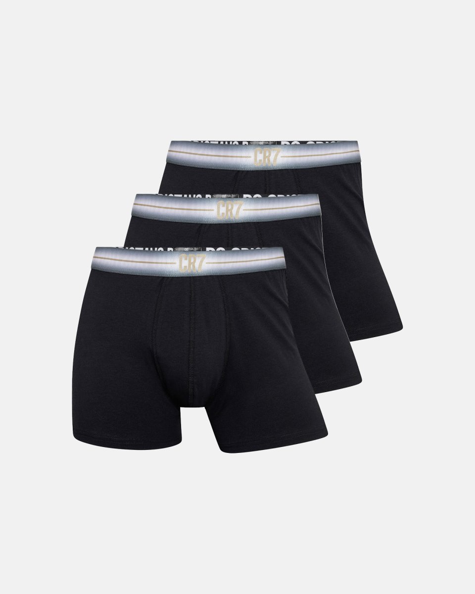 CR7 Trunks "basic" 3-pak | Økologisk bomuld | Sort - S