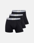 Trunks "basic" 3-pak, Økologisk bomuld, Sort
