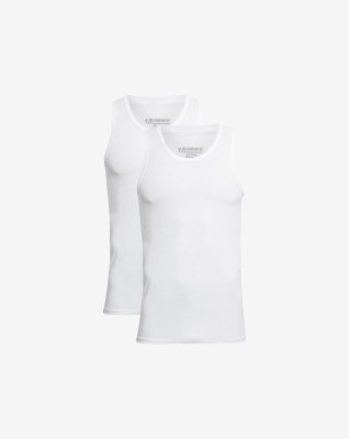 Tanktop 2-pak, Bambusviskose, Hvid