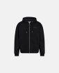 Sweatshirt m. hoodie og zip "rick" | 100% bomuld | Sort - Resteröds