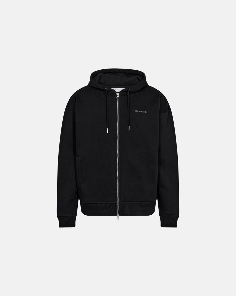 Resteröds Rick zip hoodie | 100% bomuld | Sort - S