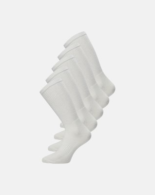 Tennisstrømper 5-pak | Bomuld | Hvid -Claudio