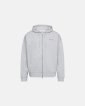Sweatshirt m. hoodie og zip "rick" | 100% bomuld | Lys grå - Resteröds