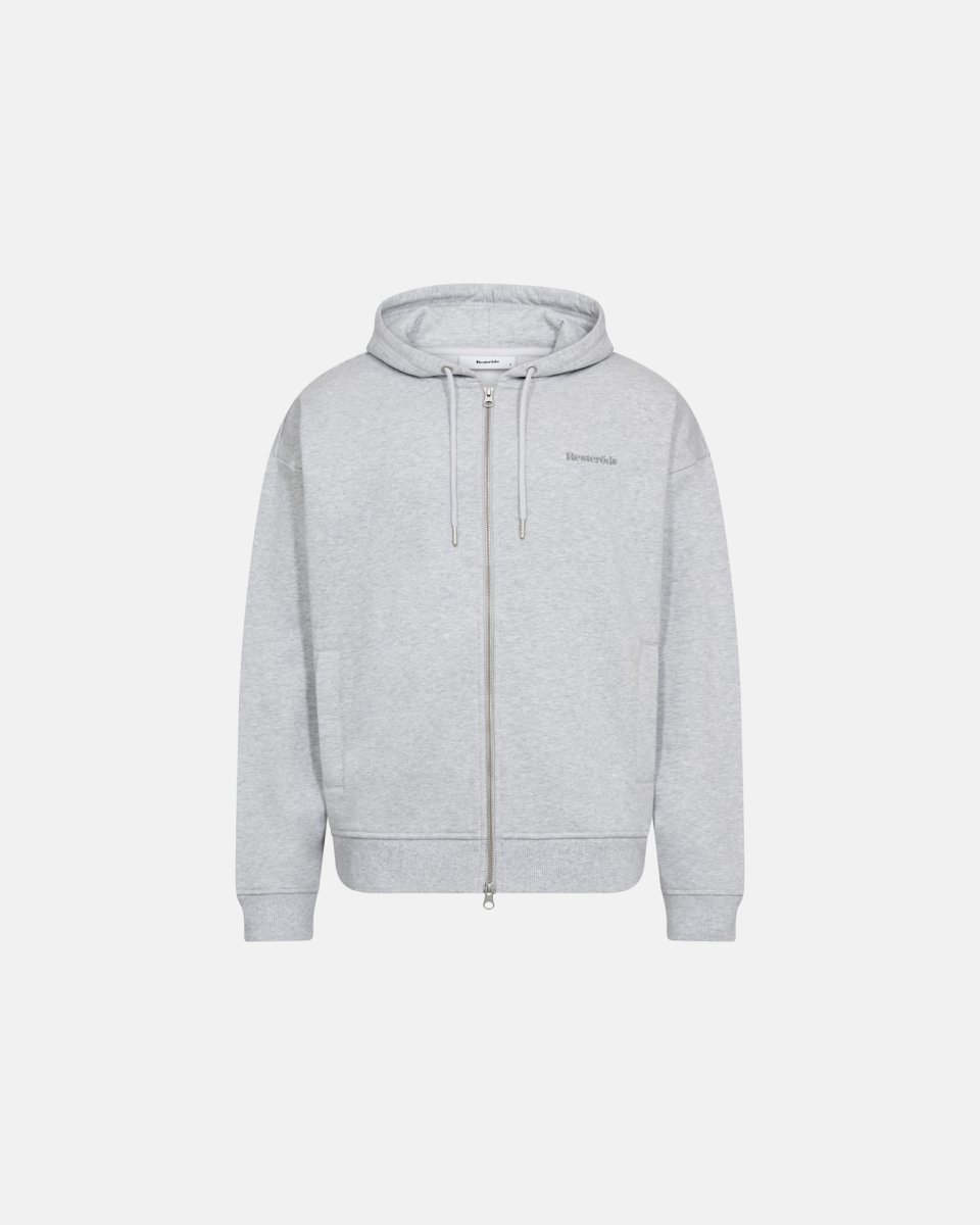 Resteröds Rick zip hoodie | 100% bomuld | Lys grå - S
