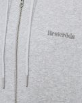 Sweatshirt m. hoodie og zip "rick" | 100% bomuld | Lys grå -Resteröds