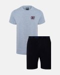 Pyjamas m. shorts, 100% bomuld, Multifarvet