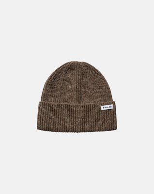 Beanie hue | 100% uld | Mørk sand -Resteröds