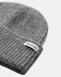 Beanie, 100% uld, Lys grå