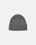 Beanie, 100% uld, Lys grå