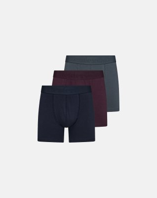 Tights 'gunnar' 3-pak | Økologisk bomuld | Blå/rød/blå -Resteröds