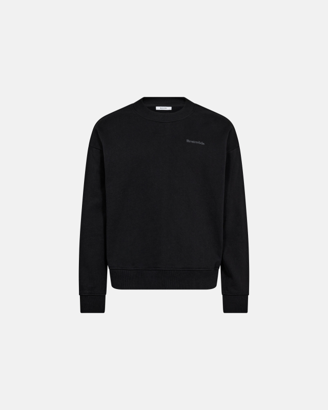 Sweatshirt m. crew neck &quot;drake&quot; | 100% bomuld | Sort