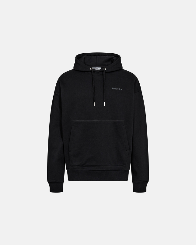 Sweatshirt m. hoodie &quot;jay&quot; | 100% Bomuld | Sort