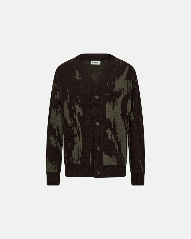 Cardigan "jack" | Uld | Brun Grøn
